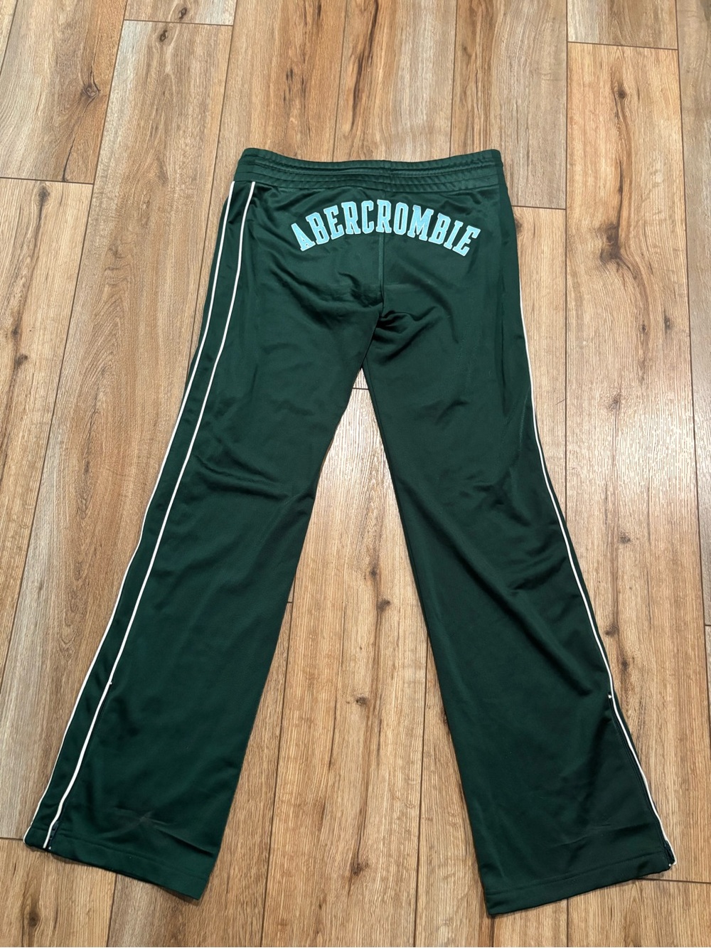 Vintage Y2K Abercrombie & Fitch Green Striped Track Pants